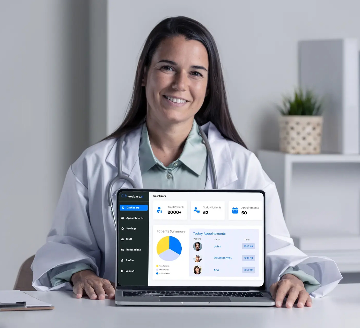 Doctor using medeasy.ai platform