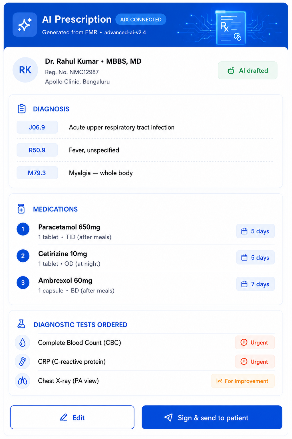 AI Prescription Generator