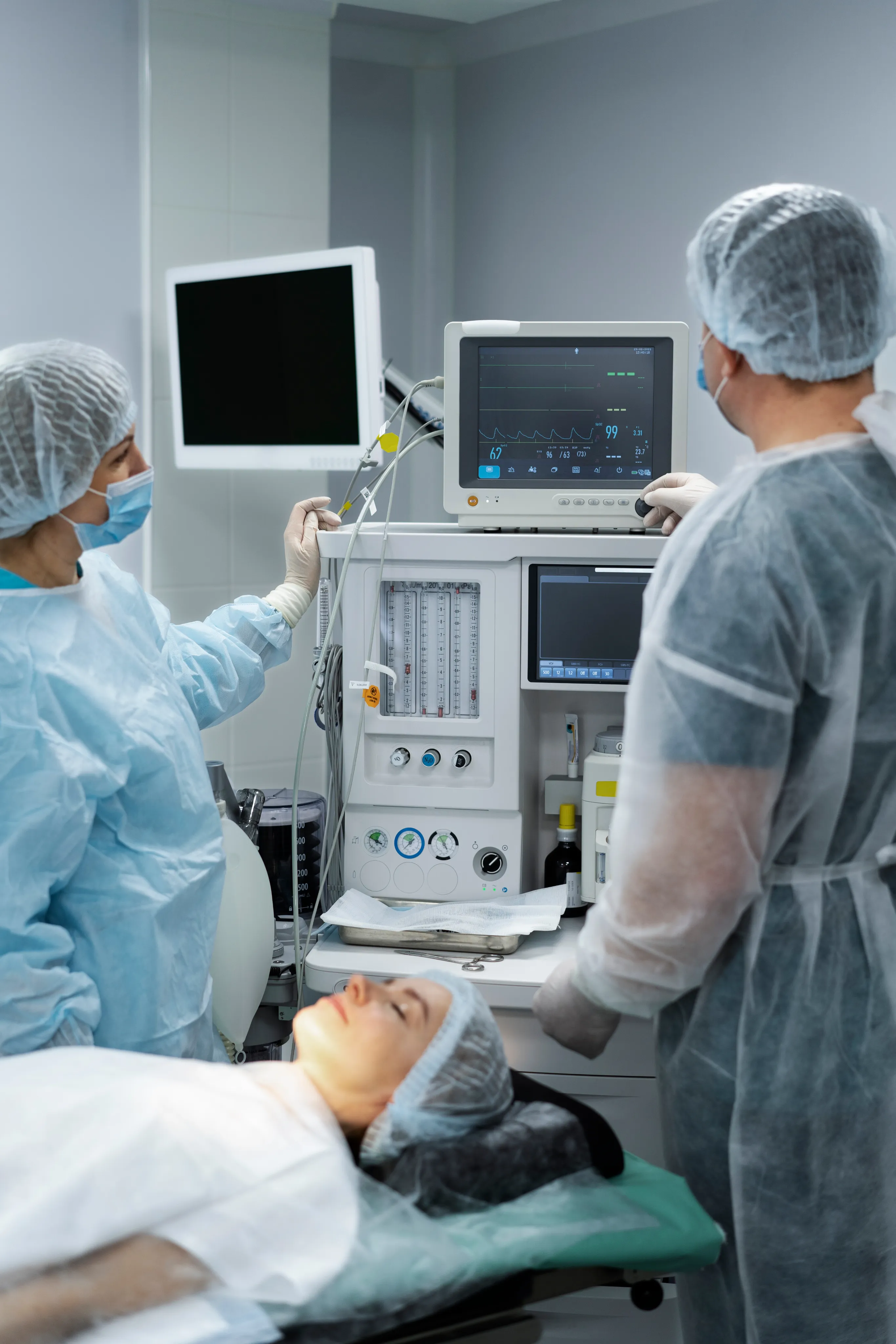 Healthcare professionals working in a modern clinic